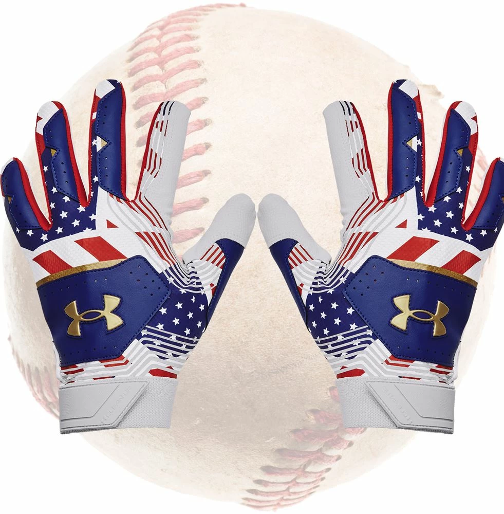 Under Armour Clean Up Culture Stars -n- Stripes Baseball Batting Gloves 4 Under Armour Clean Up Culture Stars -n- Stripes Baseball Batting Gloves - Image 2