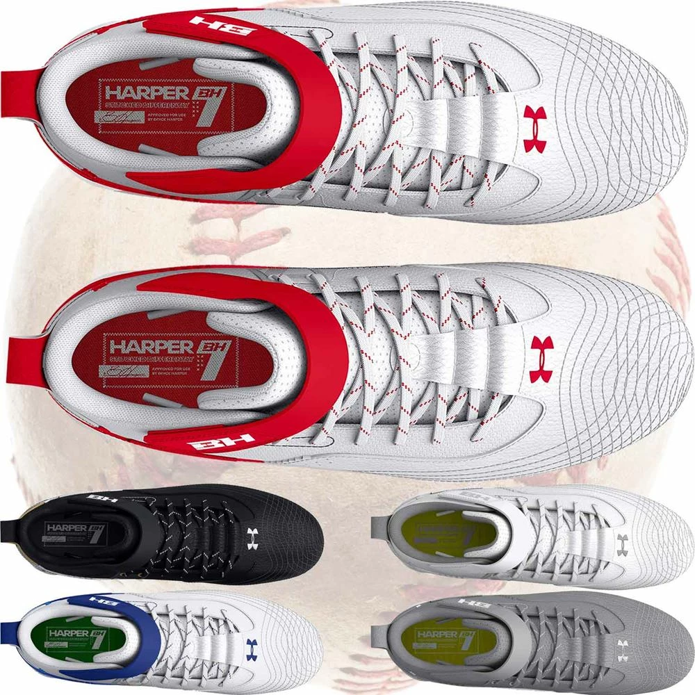Under Armour Harper 7 Mid RM Jr. Youth Baseball Cleats 5 Under Armour Harper 7 Mid RM Jr. Youth Baseball Cleats - Image 3
