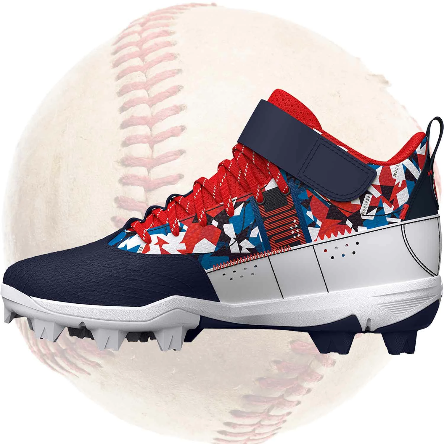 Under Armour Harper 7 USA Mid RM Jr. Youth Baseball Cleats 5 Under Armour Harper 7 USA Mid RM Jr. Youth Baseball Cleats - Image 3