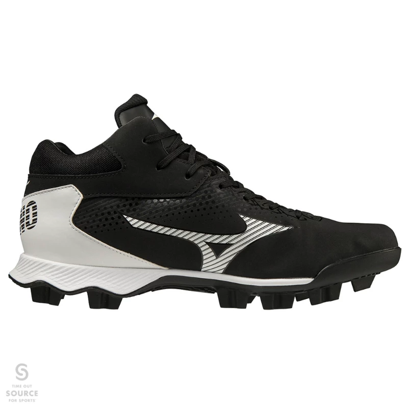 Mizuno Wave Lightrevo TPU Molded Mid Baseball Cleat- Men's 3 Mizuno Wave Lightrevo TPU Molded Mid Baseball Cleat- Men's