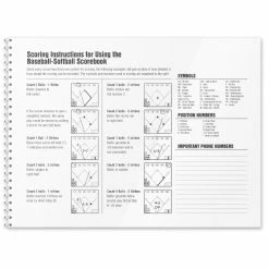 Champro Sports Baseball &sol; Softball Scorebook -Baseball Sales Shop CPA07 PG1 642