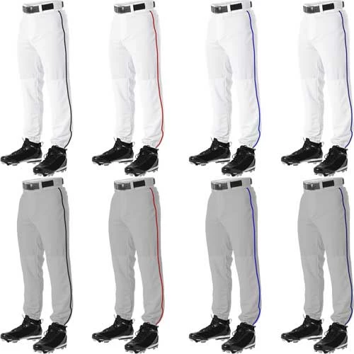 Alleson Athletic Mens Baseball Pants With Contrast Piping 3 Alleson Athletic Mens Baseball Pants With Contrast Piping