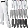 Alleson Athletic Open Bottom Mens Baseball Pants W. Side Braid -Baseball Sales Shop DA605WLB 500