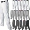 Alleson Athletic Open Bottom Youth Baseball Pants W. Side Braid -Baseball Sales Shop DA605WLB 500 2