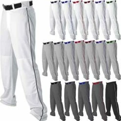 Alleson Athletic Open Bottom Youth Baseball Pants W. Side Braid
