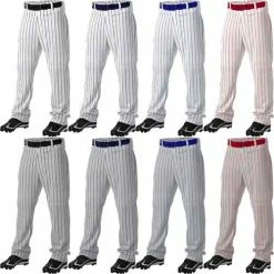 Alleson Athletic Open Bottom Pinstripe Youth Baseball Pants
