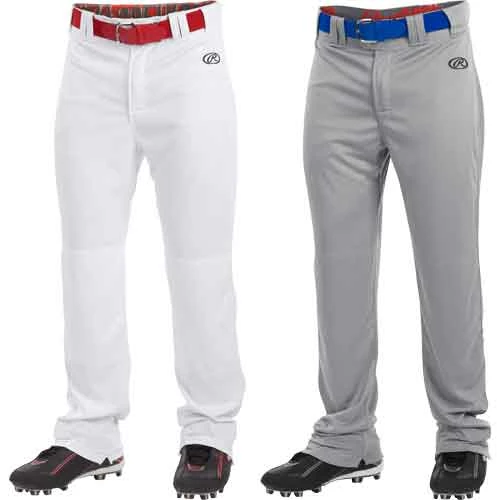 Rawlings Launch Hemmed Open Bottom Mens Baseball Pants 3 Rawlings Launch Hemmed Open Bottom Mens Baseball Pants