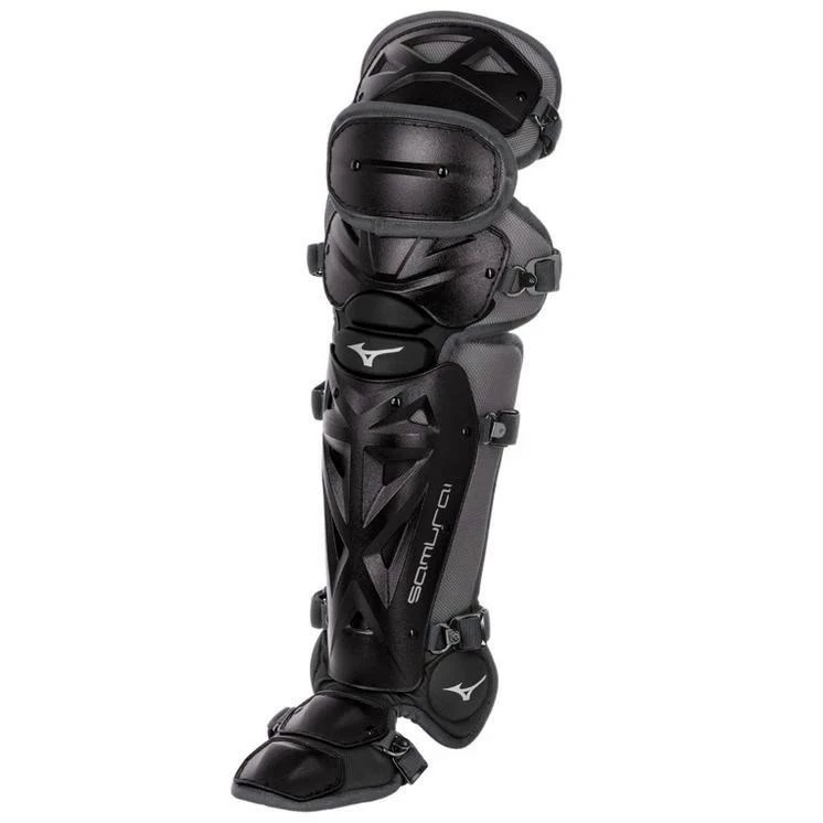 Mizuno Samurai 16.5" Back Catcher's Leg Guard 3 Mizuno Samurai 16.5" Back Catcher's Leg Guard