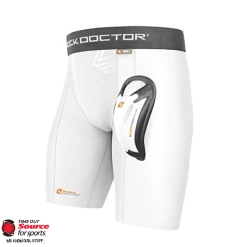 Shock Doctor Mens Core Double Compression Shorts With BioFlex Cup