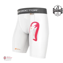Shock Doctor Boys Core Double Compression Shorts With BioFlex Cup