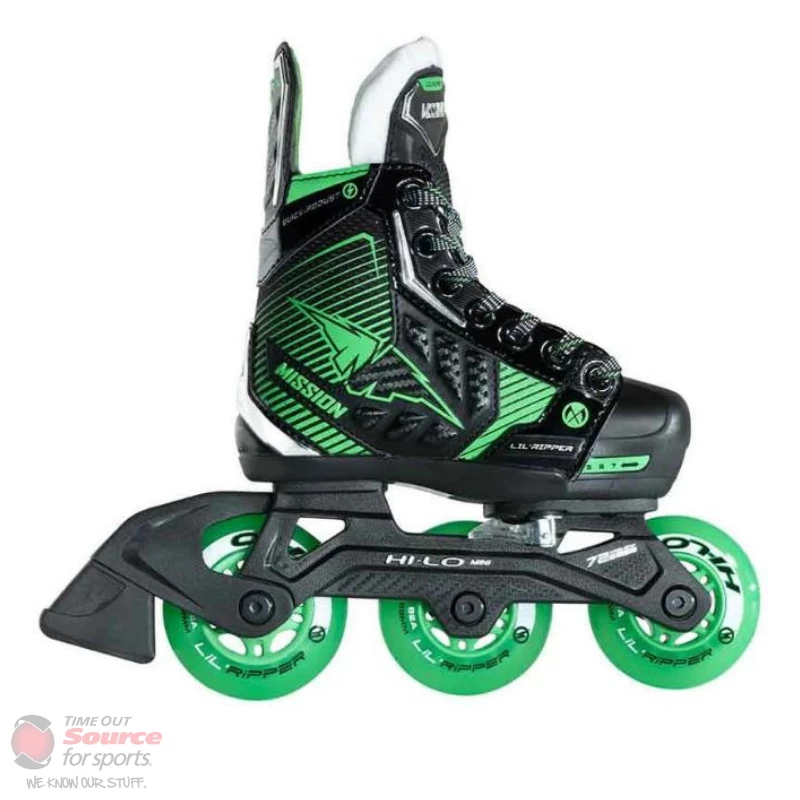 Bauer Mission Lil Ripper Adjustable Roller Hockey Skate - Youth 3 Bauer Mission Lil Ripper Adjustable Roller Hockey Skate - Youth