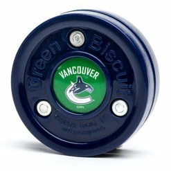 Green Biscuit Original Training Puck- Vancouver Canucks